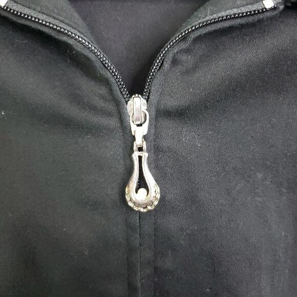 Joseph Ribkoff Jacket Womens Small Embroidered Cutout Sleeves Full Zip Evening - Picture 9 of 10